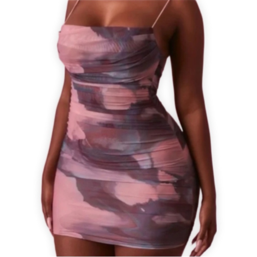 Multi color ruffle dress